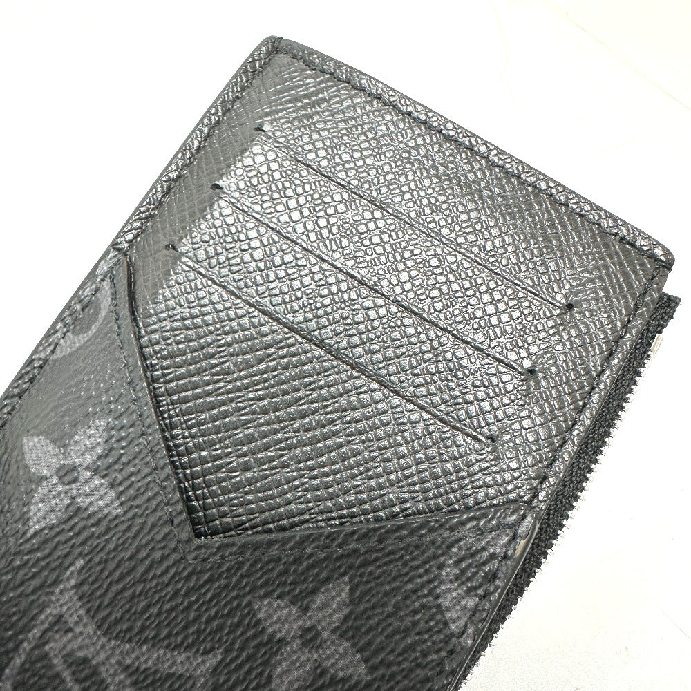 Louis Vuitton Coin Case M30271 Monogram Eclipse Canvas Black Coin Card Holder Mens