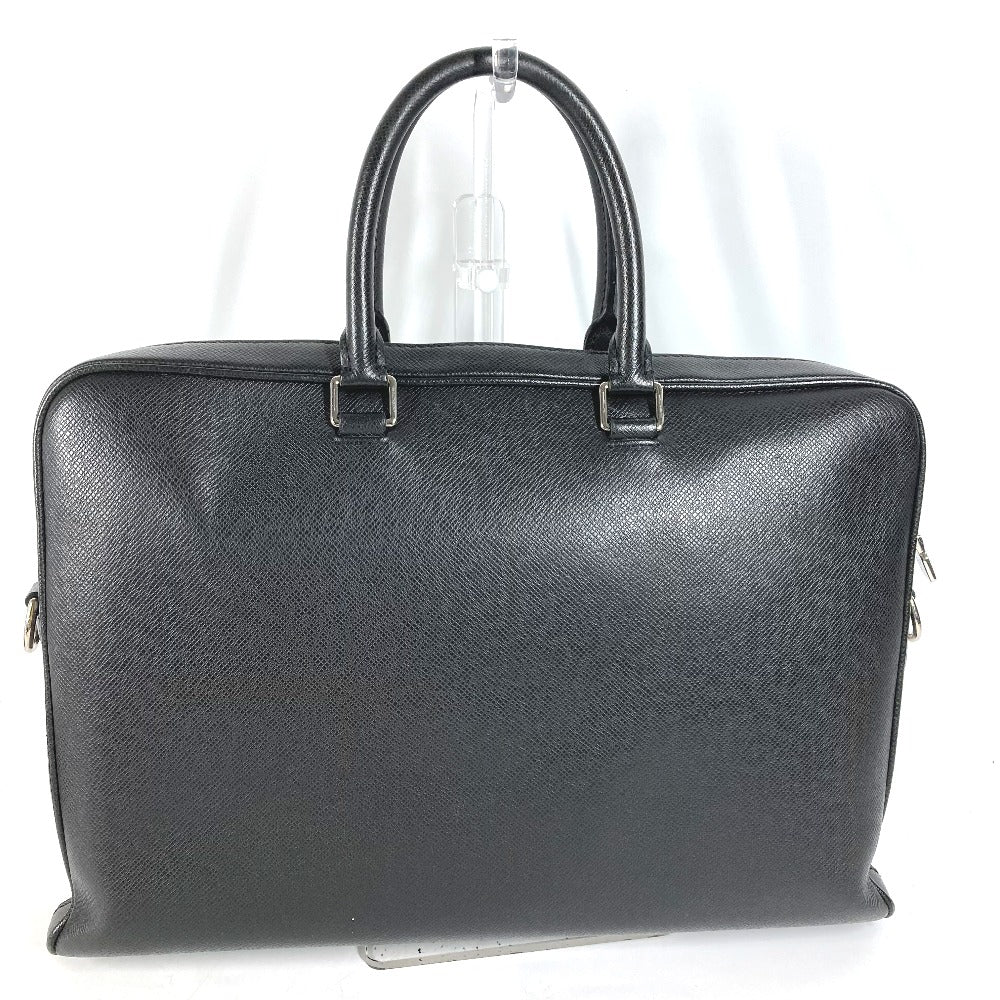 Louis Vuitton Business Bag M30440 Taiga Leather Black Taiga Alex Mens