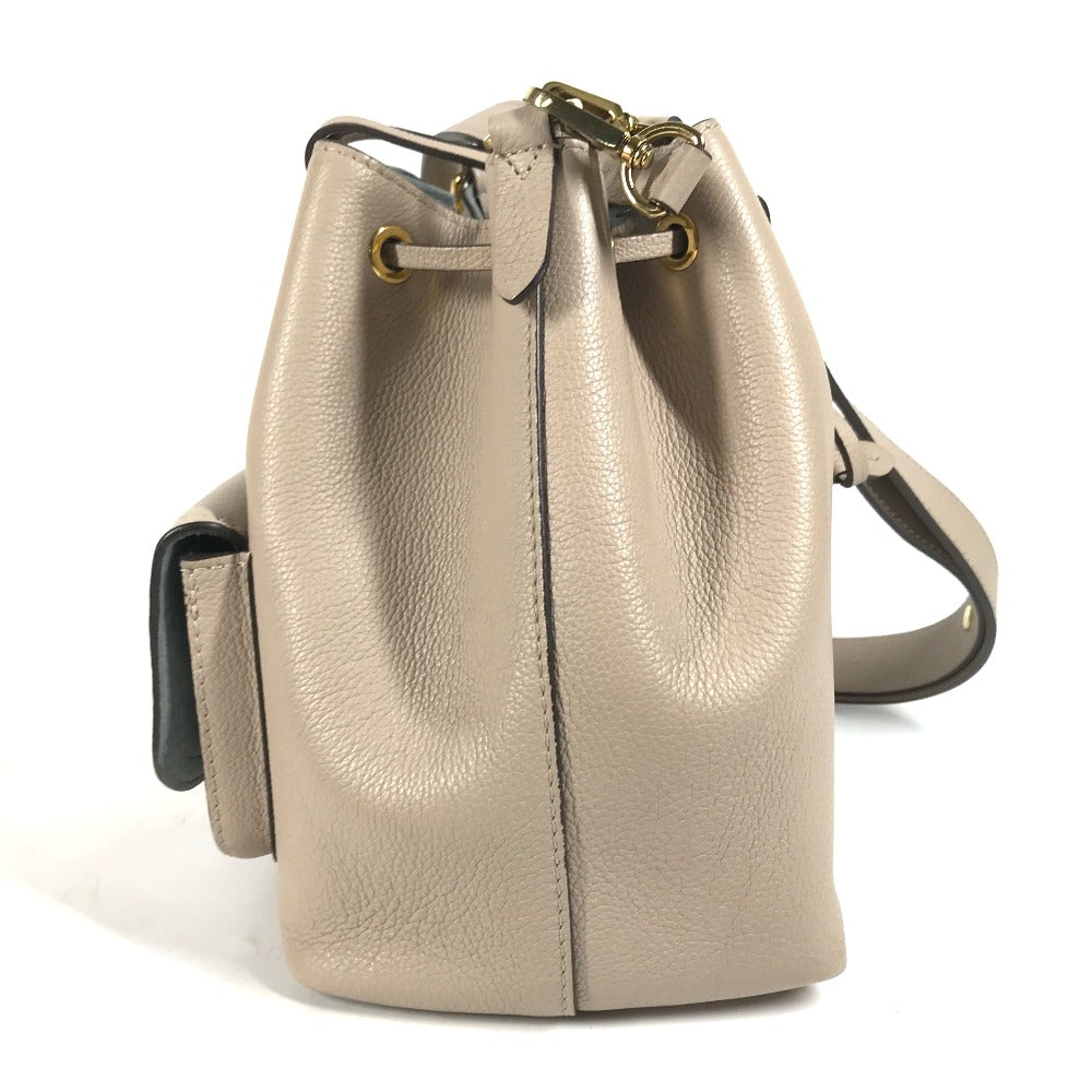 Louis Vuitton Shoulder Bag M57688 Leather Beige Handbag Rock Me Bucketnv Women