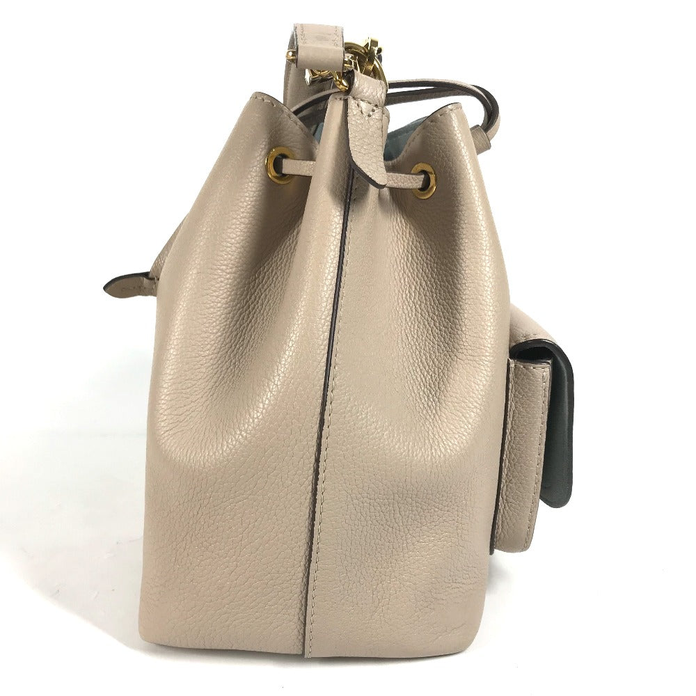 Louis Vuitton Shoulder Bag M57688 Leather Beige Handbag Rock Me Bucketnv Women