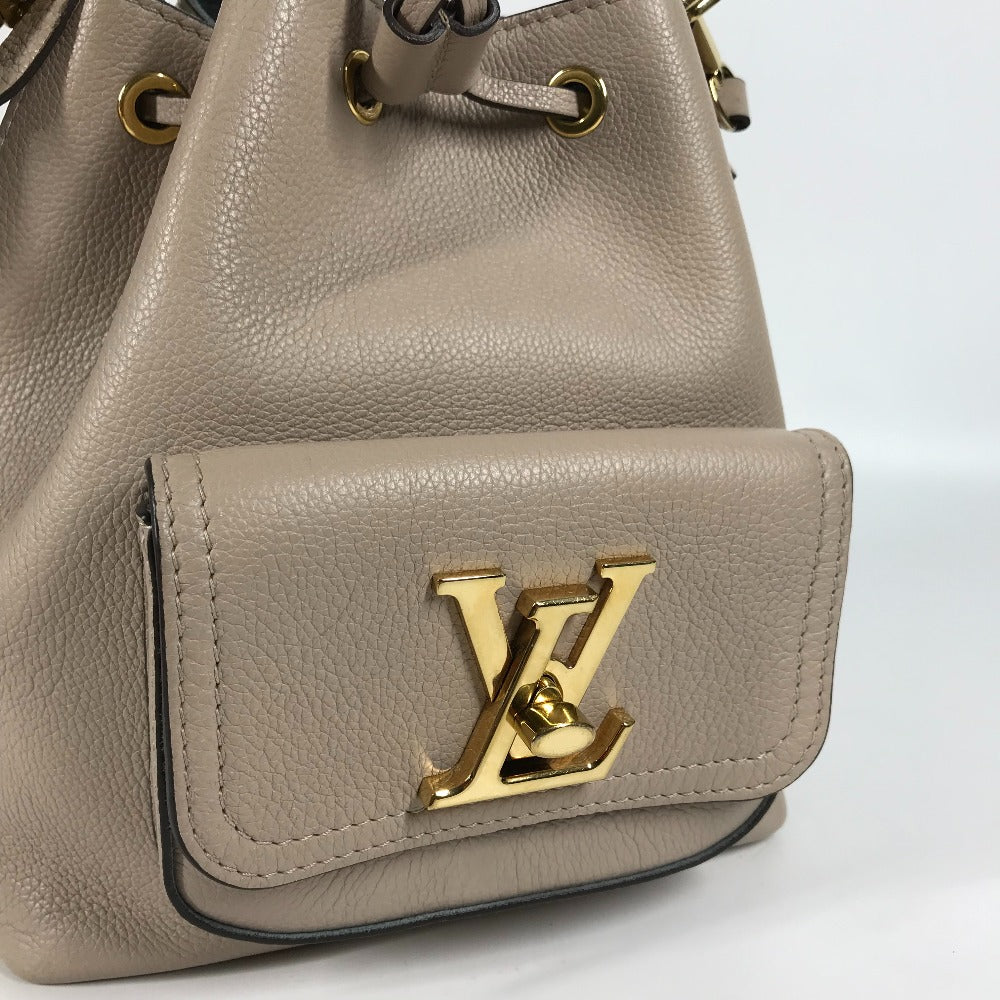 Louis Vuitton Shoulder Bag M57688 Leather Beige Handbag Rock Me Bucketnv Women