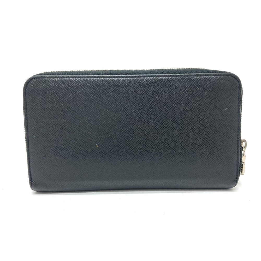 Louis Vuitton Long Wallet Purse M30056 Taiga Leather Black Zippy Organizer Nm Mens