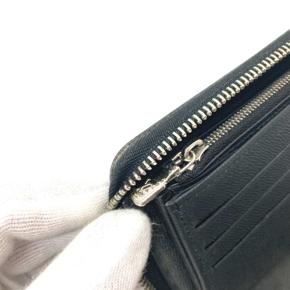 Louis Vuitton Long Wallet Purse M30056 Taiga Leather Black Zippy Organizer Nm Mens
