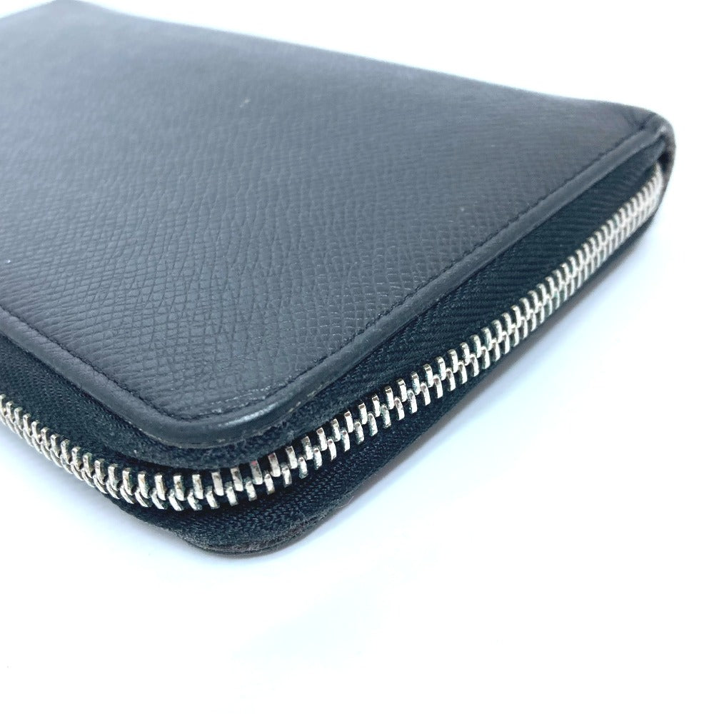 Louis Vuitton Long Wallet Purse M30056 Taiga Leather Black Zippy Organizer Nm Mens