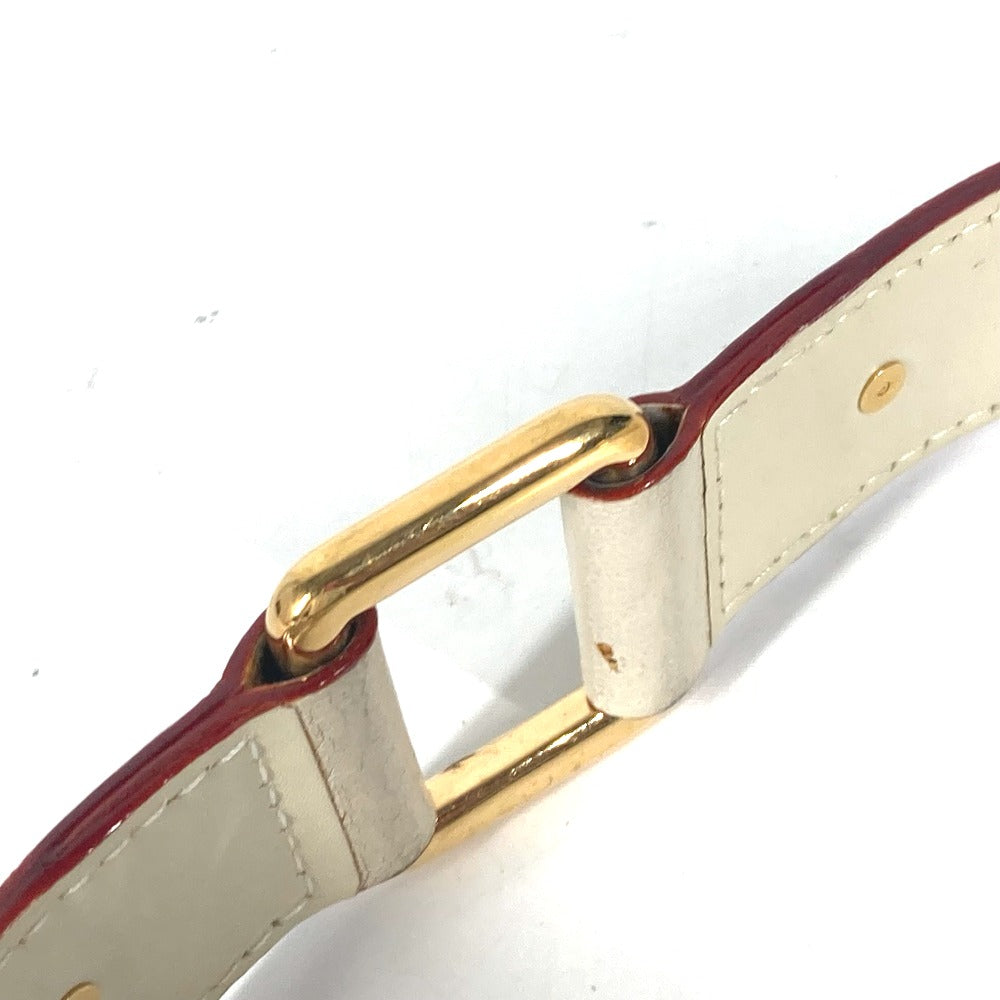 Louis Vuitton Belt M6870W Suhari Leather White Suhari Santur Suhalirah Women 80