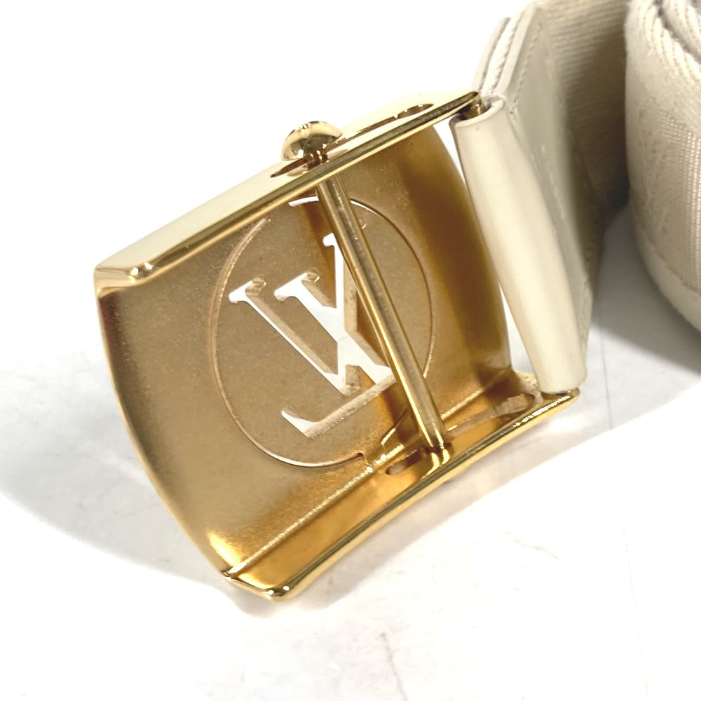 Louis Vuitton Belt M6973W Canvas / Leather White Santur Fortune Monogram Unisex(Unisex) 80