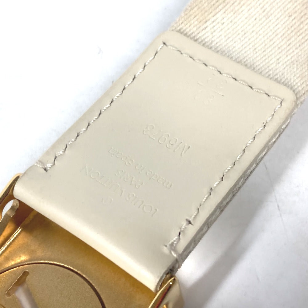 Louis Vuitton Belt M6973W Canvas / Leather White Santur Fortune Monogram Unisex(Unisex) 80