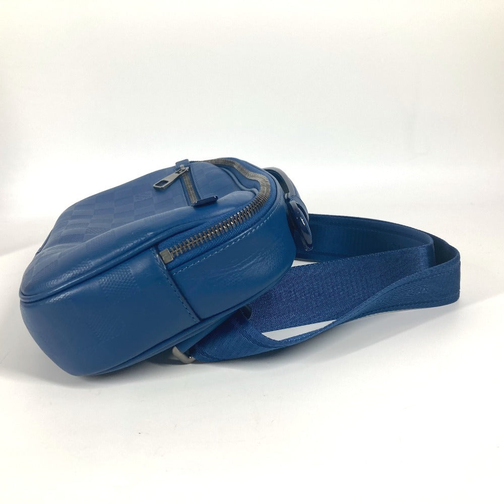 Louis Vuitton Sling Bag N41354 Damier Anfini Leather Blue Damier Anfini Ambreil Mens