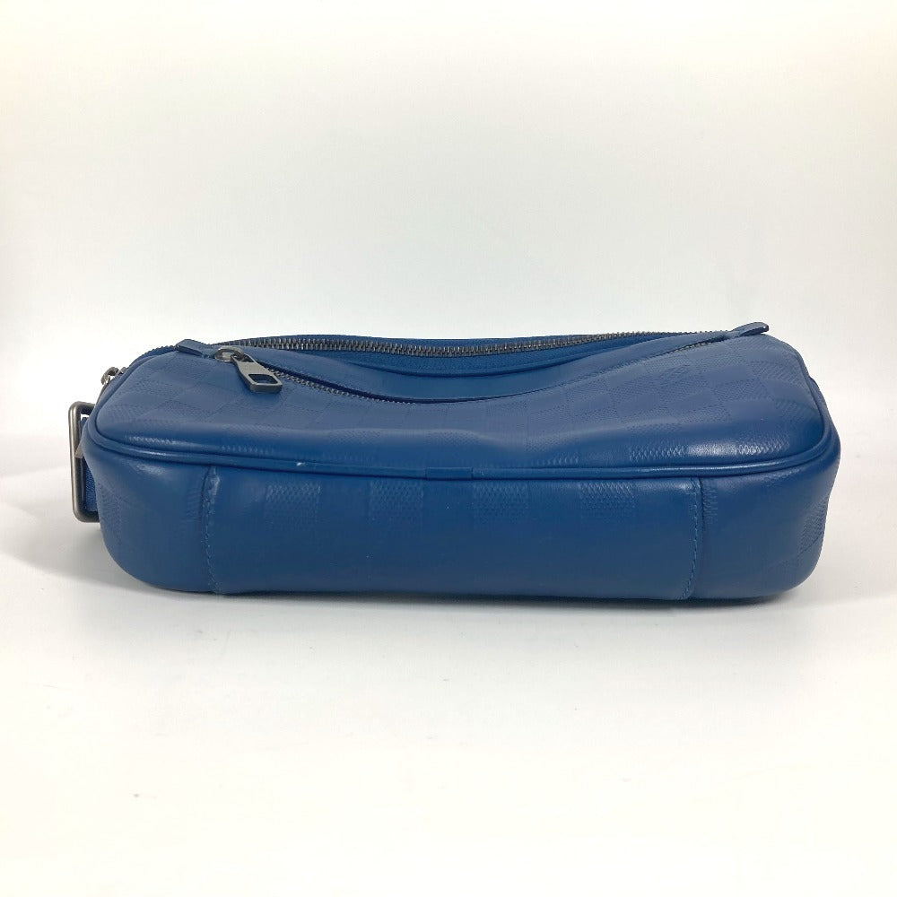 Louis Vuitton Sling Bag N41354 Damier Anfini Leather Blue Damier Anfini Ambreil Mens