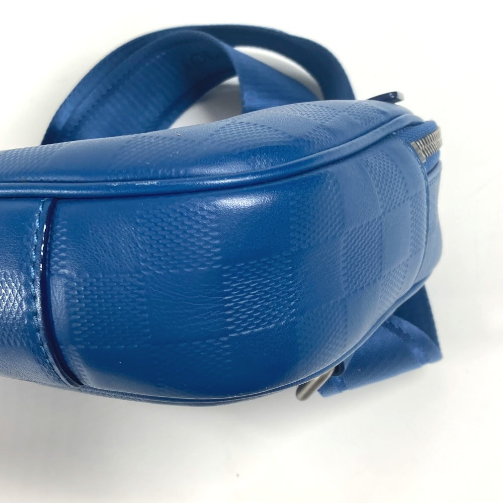 Louis Vuitton Sling Bag N41354 Damier Anfini Leather Blue Damier Anfini Ambreil Mens