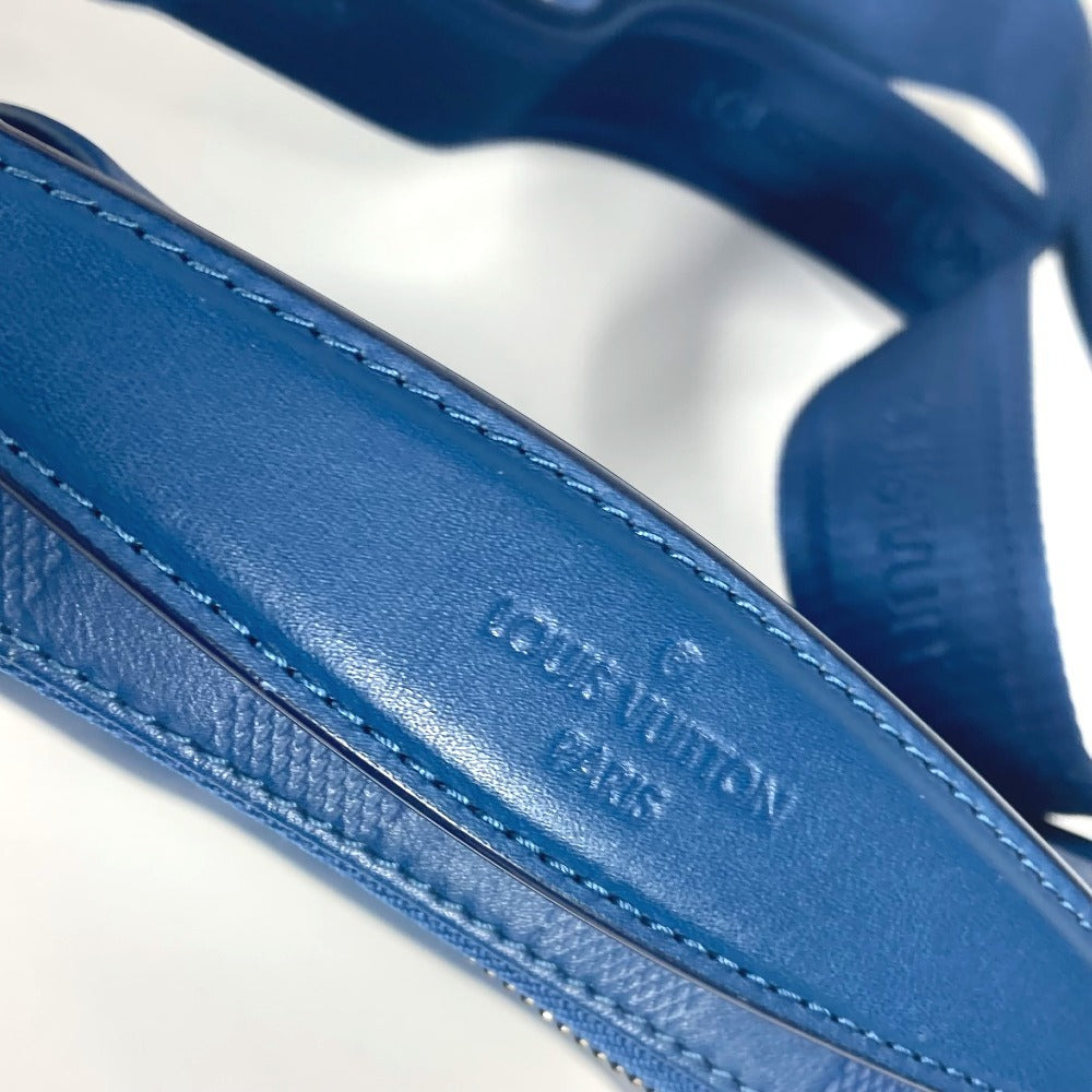 Louis Vuitton Sling Bag N41354 Damier Anfini Leather Blue Damier Anfini Ambreil Mens