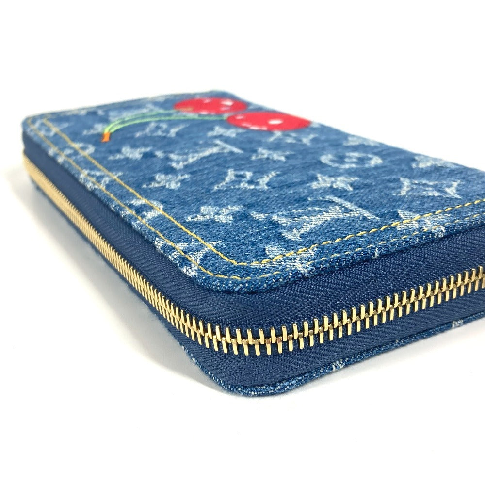 Louis Vuitton Long Wallet Purse M23161 , Monogram Cherry Denim Blue Takashi Murakami Collaboration