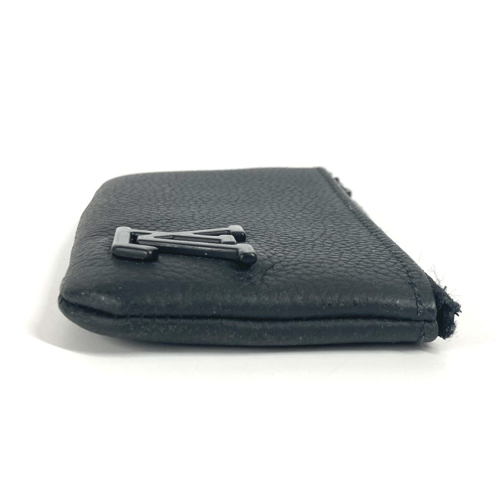 Louis Vuitton Coin Case M81031 Leather Black Aerogram Pochette Cre Mens(Unisex)