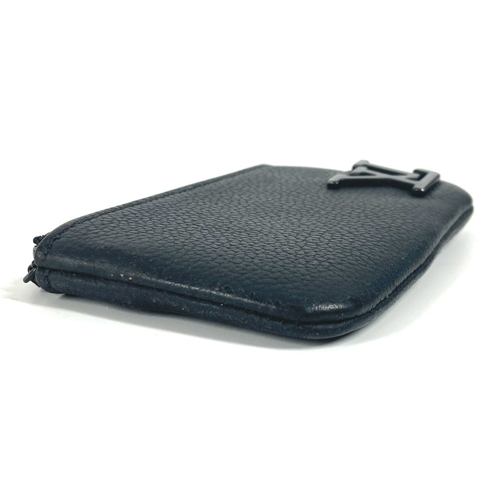 Louis Vuitton Coin Case M81031 Leather Black Aerogram Pochette Cre Mens(Unisex)