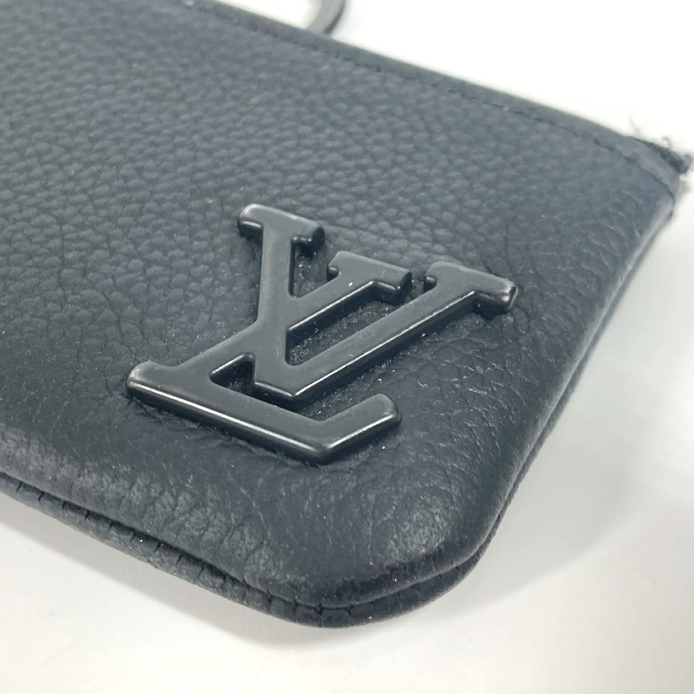 Louis Vuitton Coin Case M81031 Leather Black Aerogram Pochette Cre Mens(Unisex)