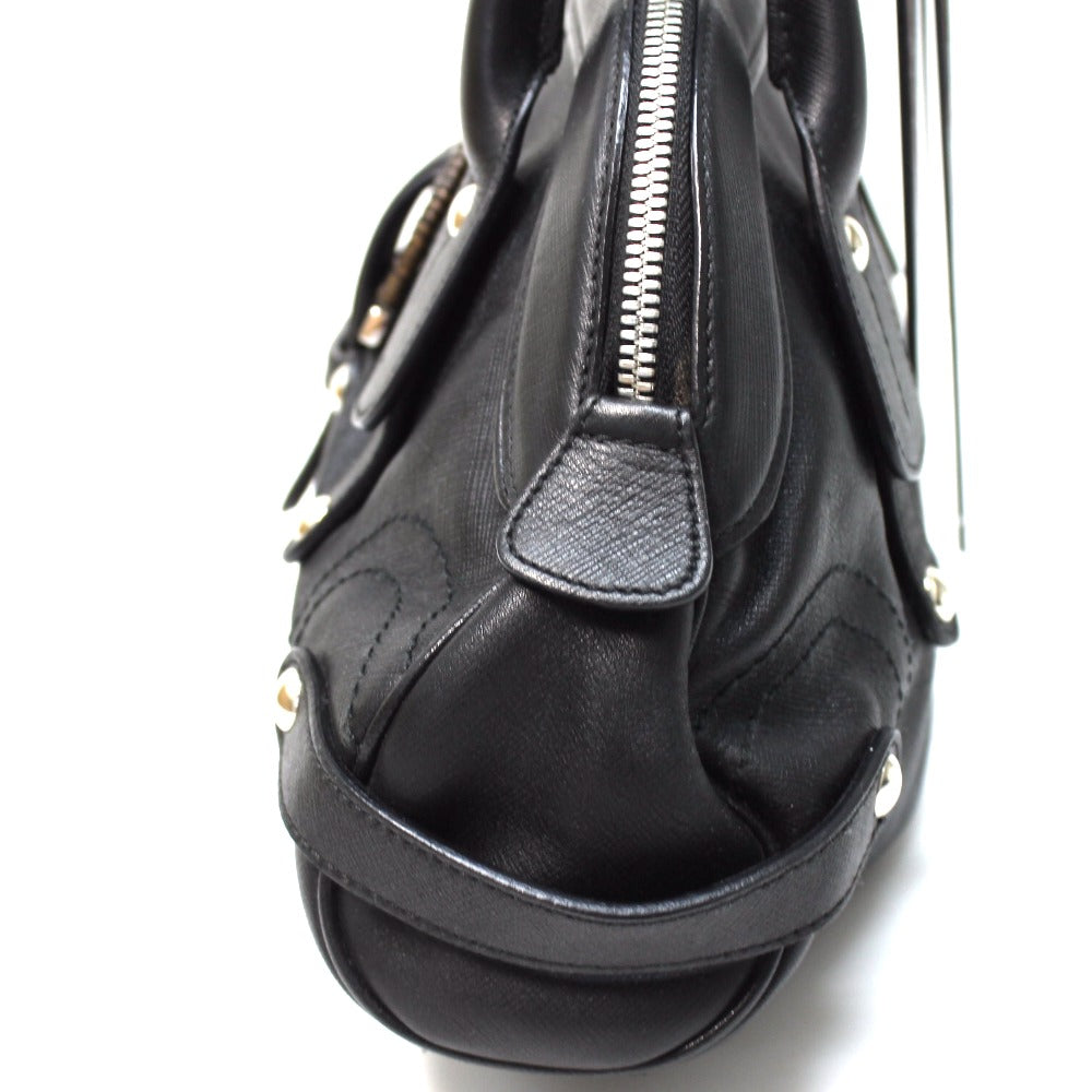 Salvatore Ferragamo Shoulder Bag Leather Black Gancini Women