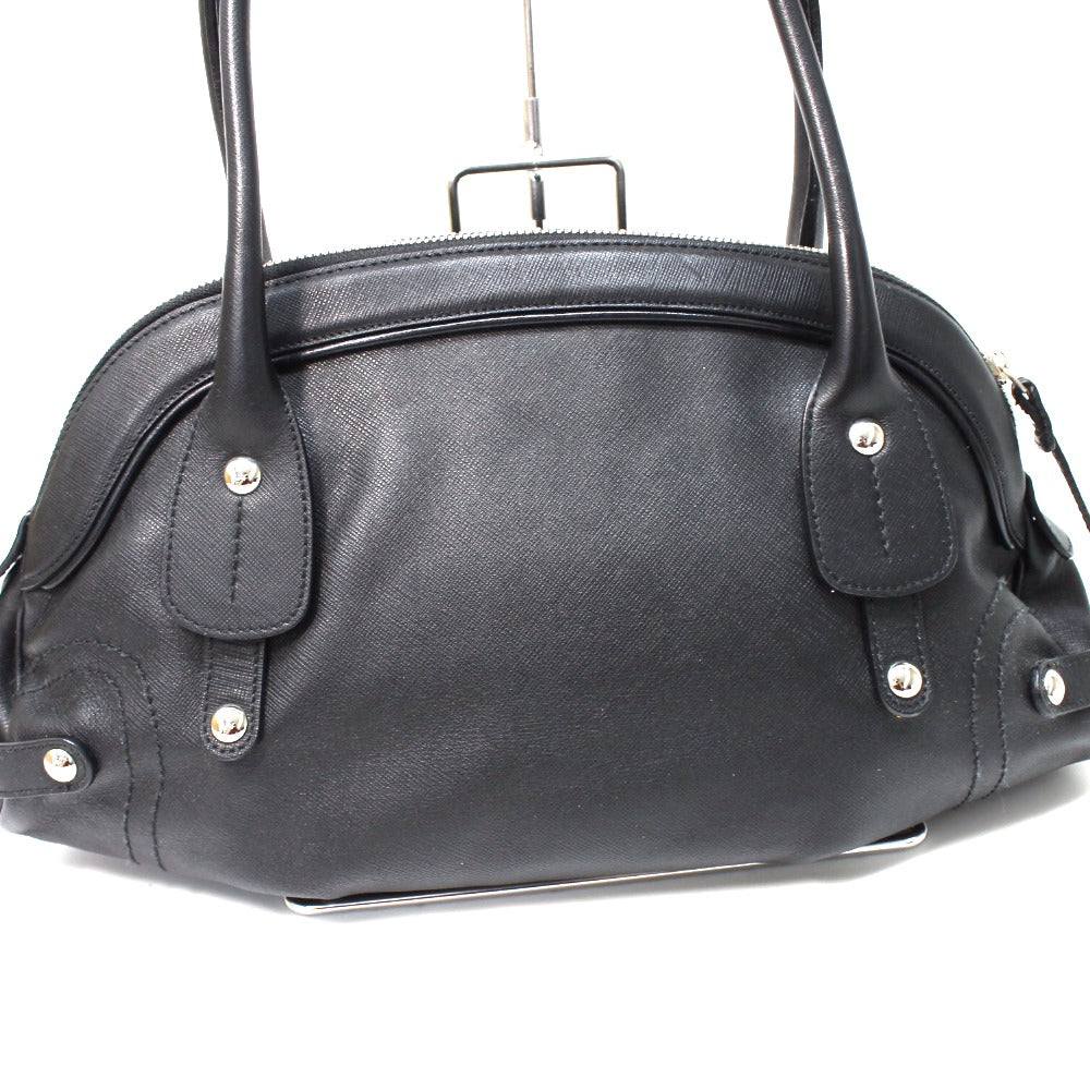Salvatore Ferragamo Shoulder Bag Leather Black Gancini Women