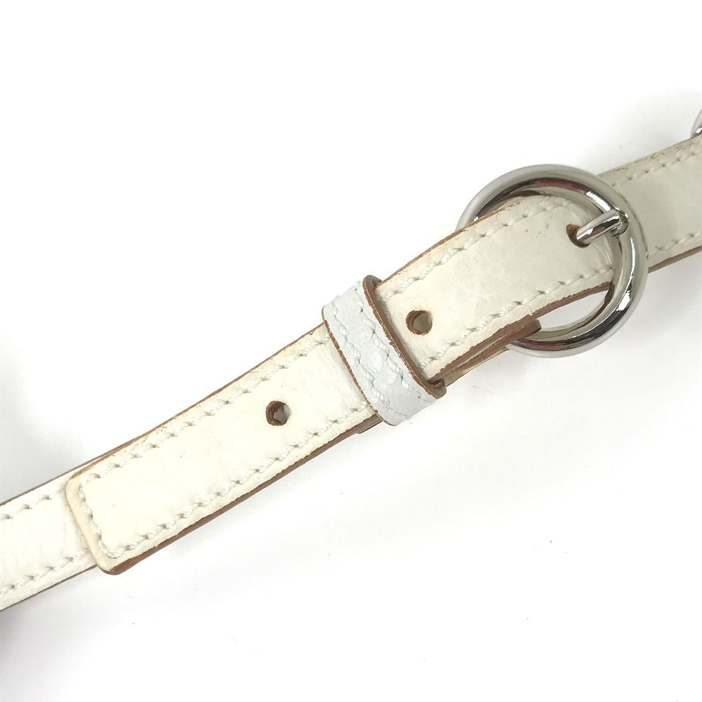 Salvatore Ferragamo Belt Leather White Accessories Chain Belt Women 85
