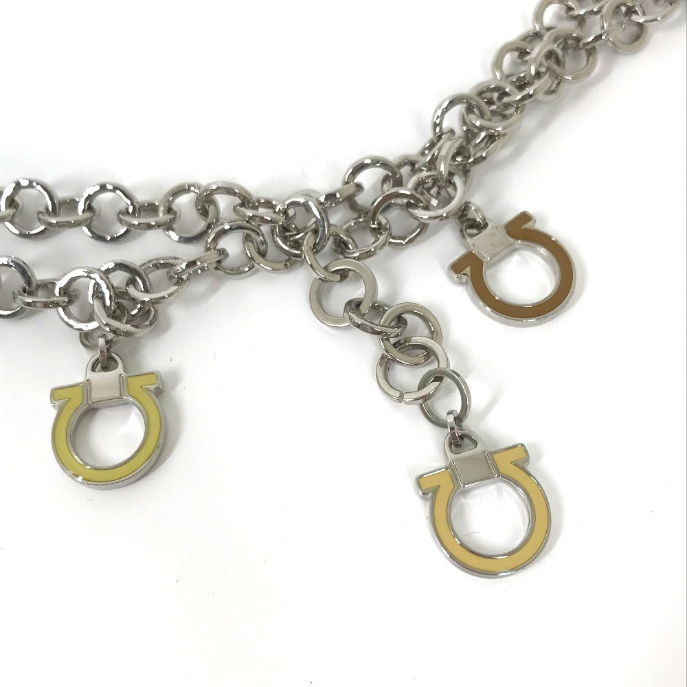 Salvatore Ferragamo Belt Leather White Accessories Chain Belt Women 85