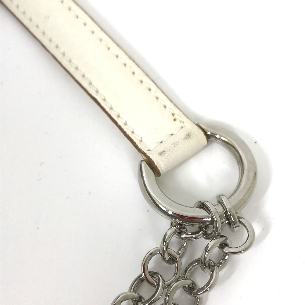 Salvatore Ferragamo Belt Leather White Accessories Chain Belt Women 85