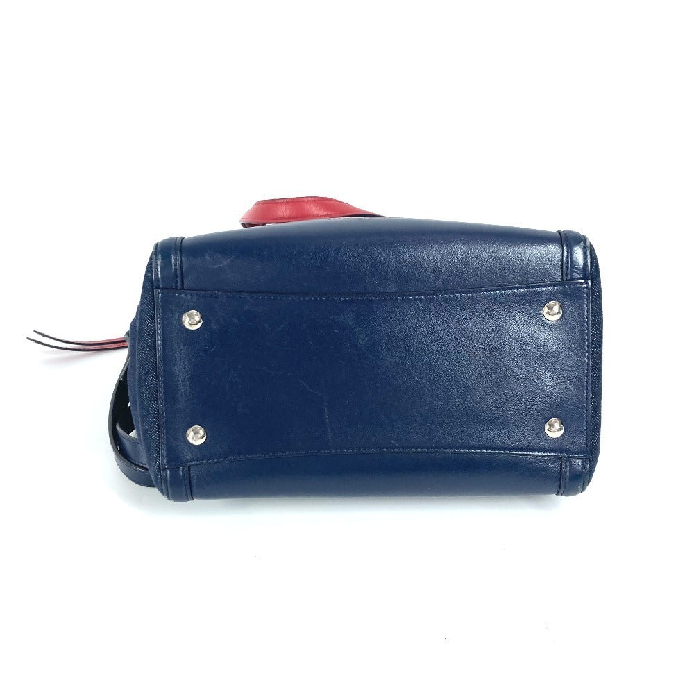 Salvatore Ferragamo Tote Bag Denim, Leather Blue Logo