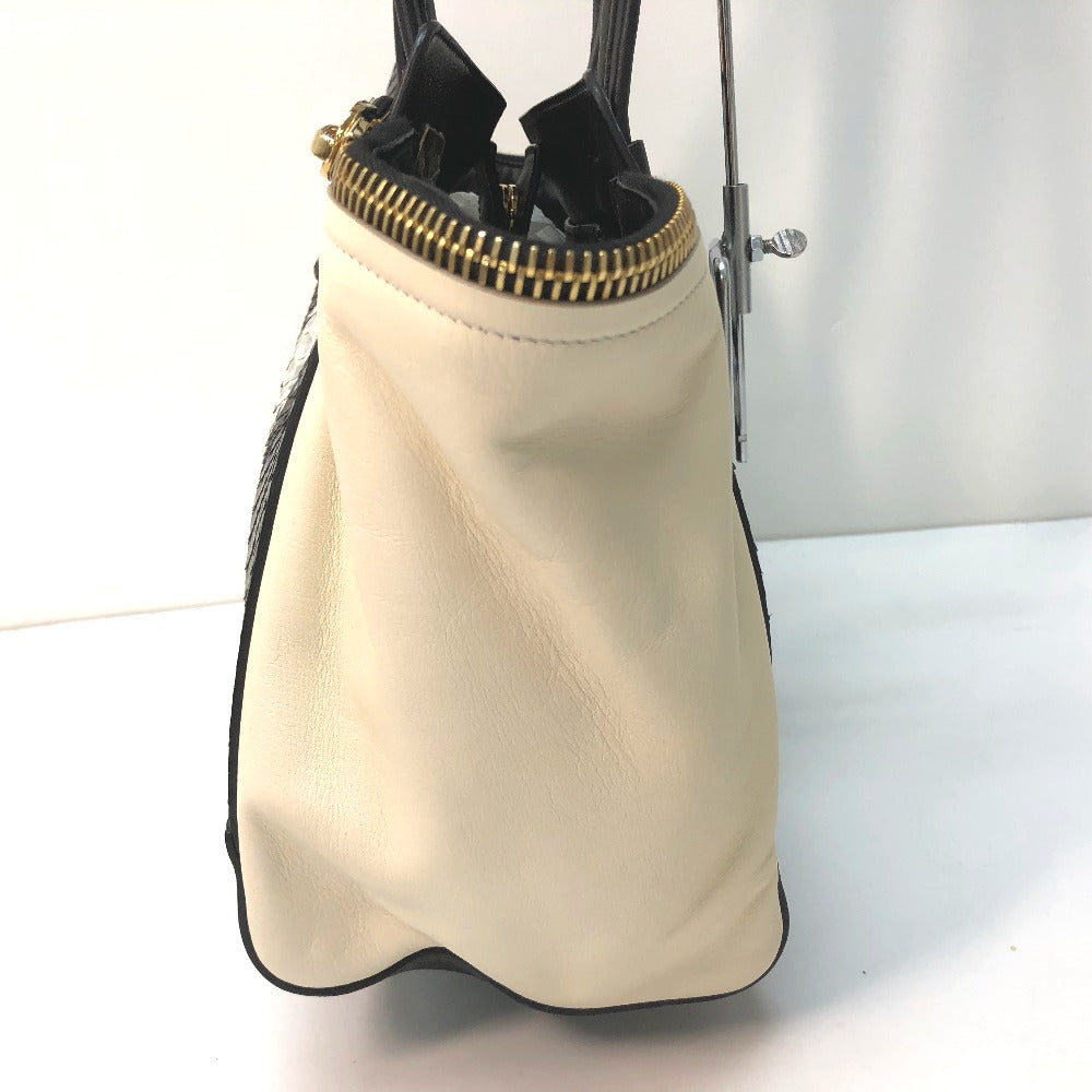 Salvatore Ferragamo Handbag Leather Black Gancini Shoulder Bag Women