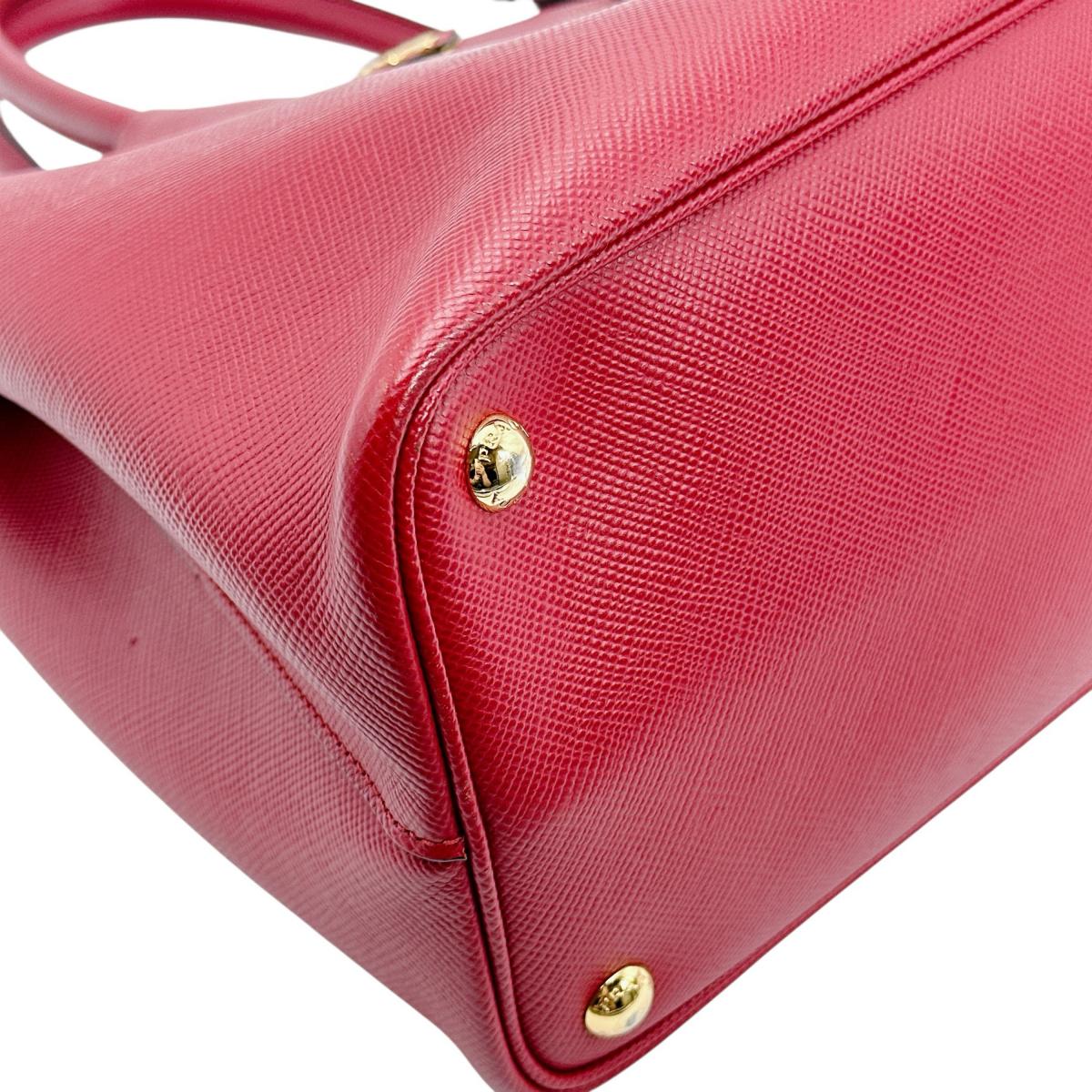 Prada Handbag Bn2775 Cowhide Red Safiano 2 Way Bag