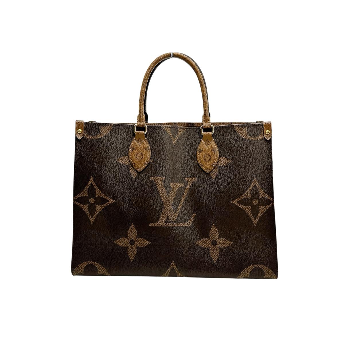 Louis Vuitton Tote Bag M45321 Monogram Canvas Brown Monogram Giant Reverse On The Go Mm