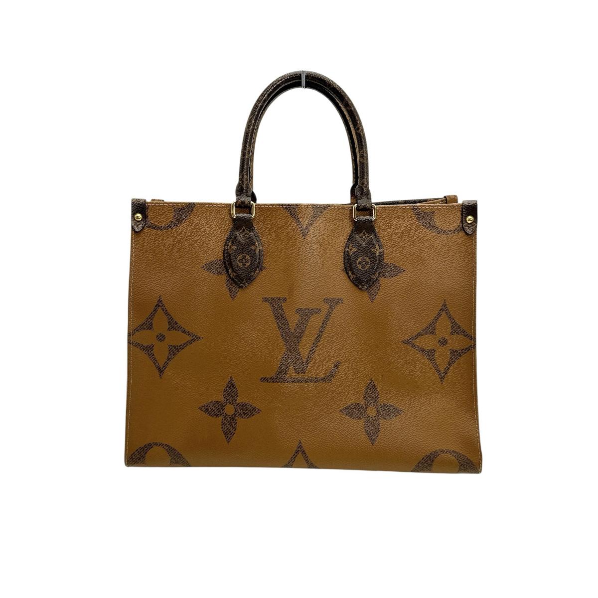 Louis Vuitton Tote Bag M45321 Monogram Canvas Brown Monogram Giant Reverse On The Go Mm