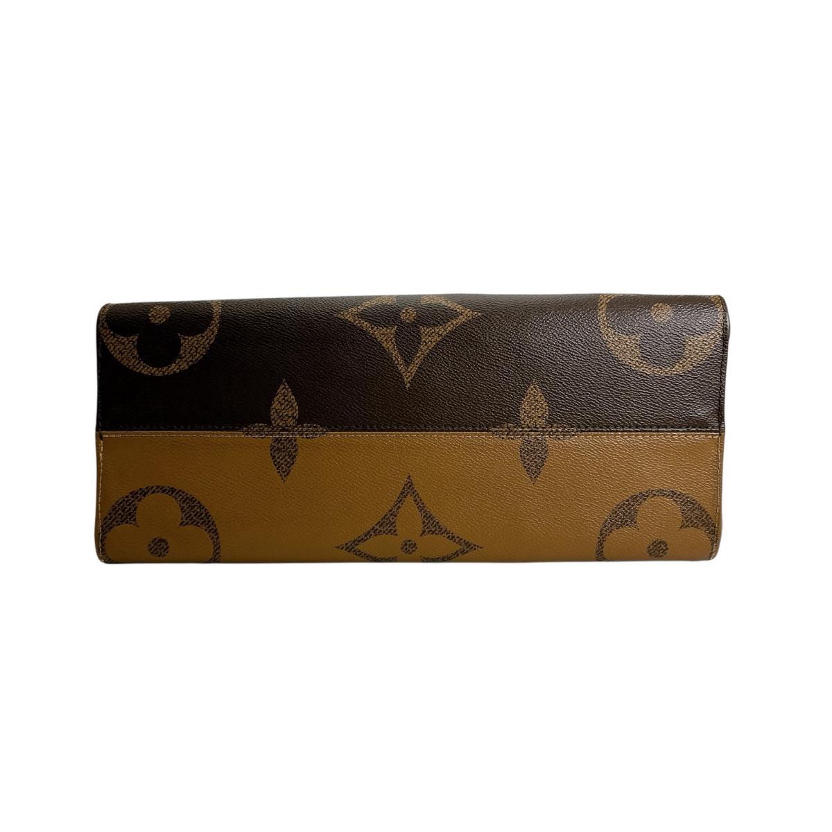 Louis Vuitton Tote Bag M45321 Monogram Canvas Brown Monogram Giant Reverse On The Go Mm