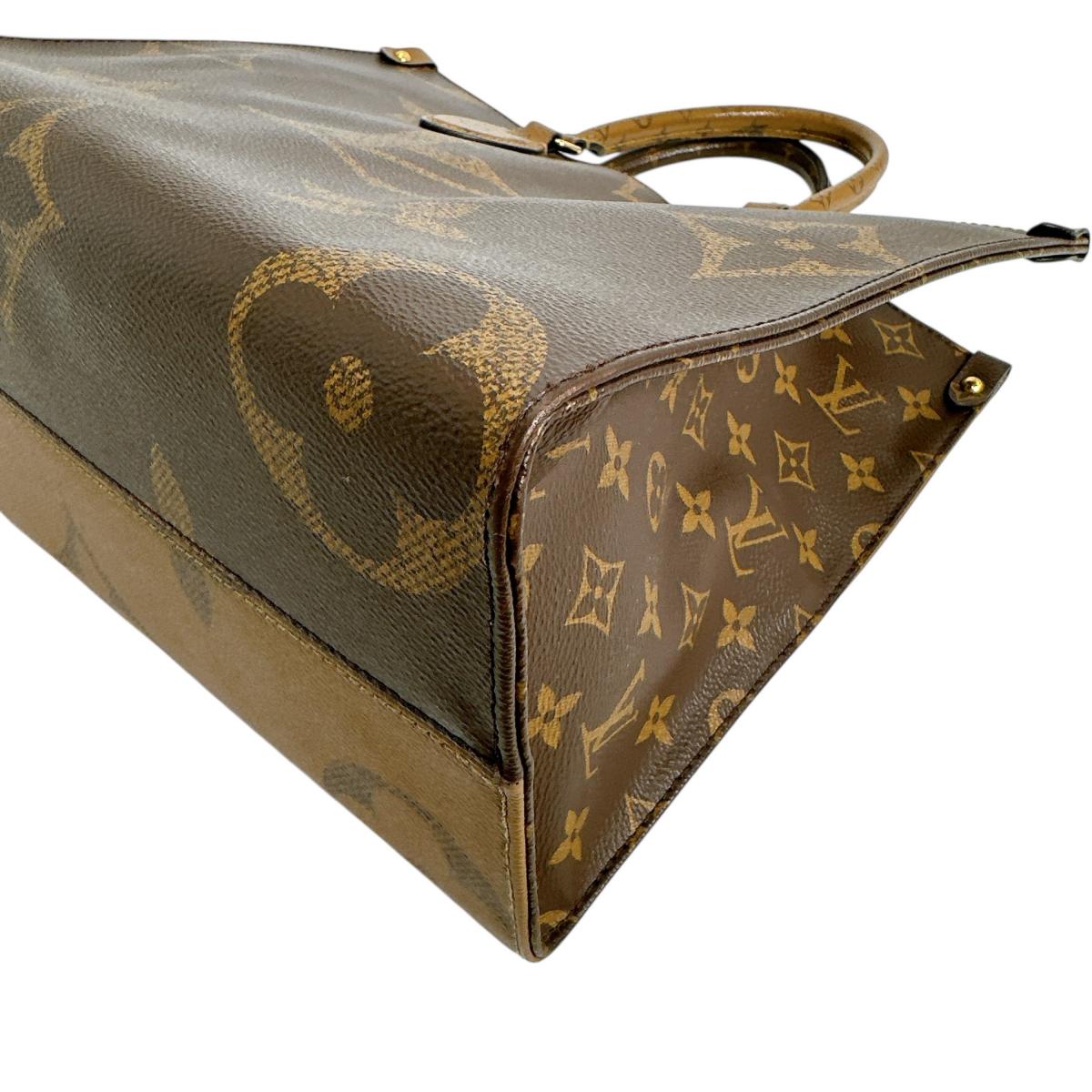 Louis Vuitton Tote Bag M45321 Monogram Canvas Brown Monogram Giant Reverse On The Go Mm