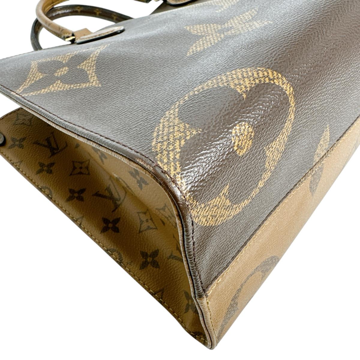 Louis Vuitton Tote Bag M45321 Monogram Canvas Brown Monogram Giant Reverse On The Go Mm