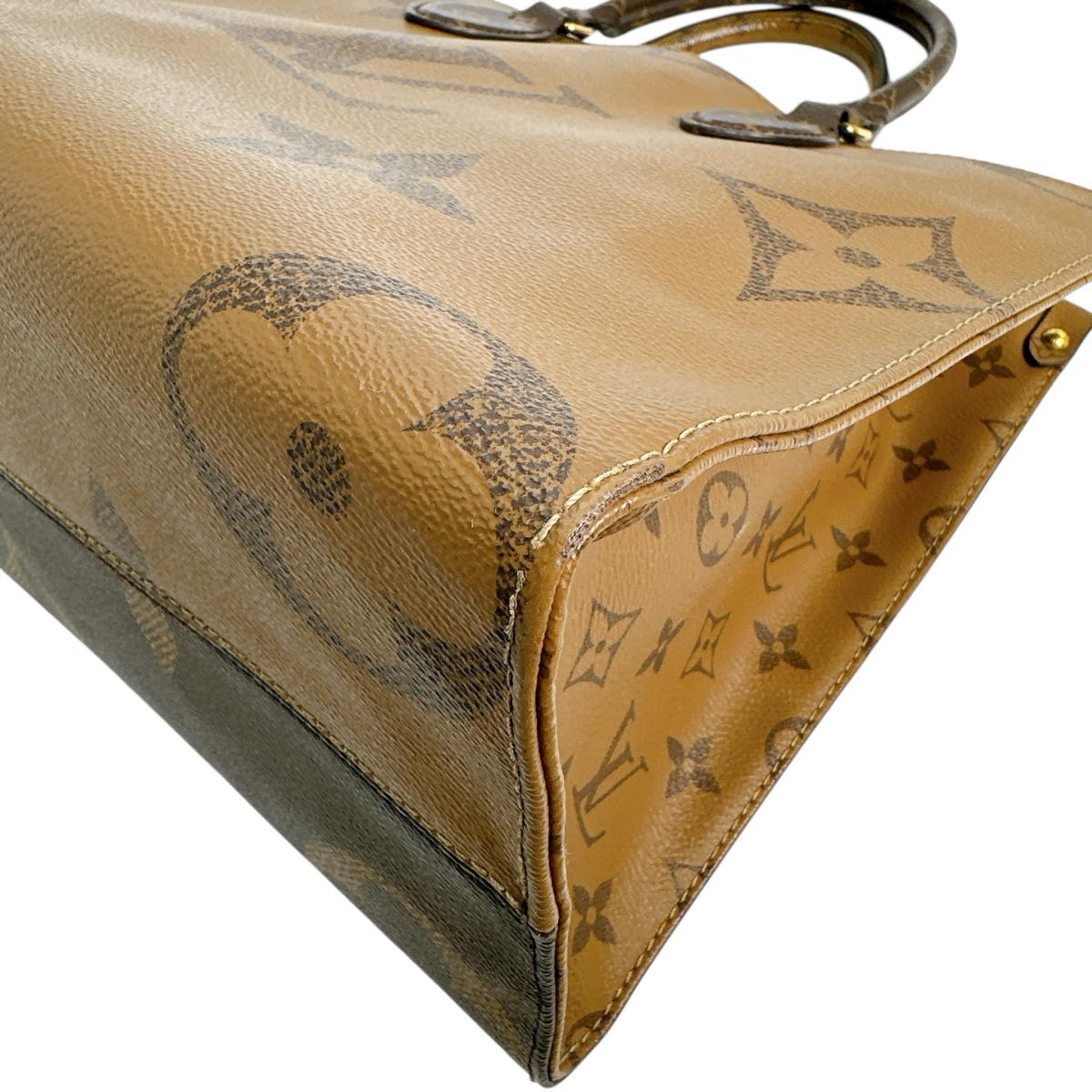 Louis Vuitton Tote Bag M45321 Monogram Canvas Brown Monogram Giant Reverse On The Go Mm