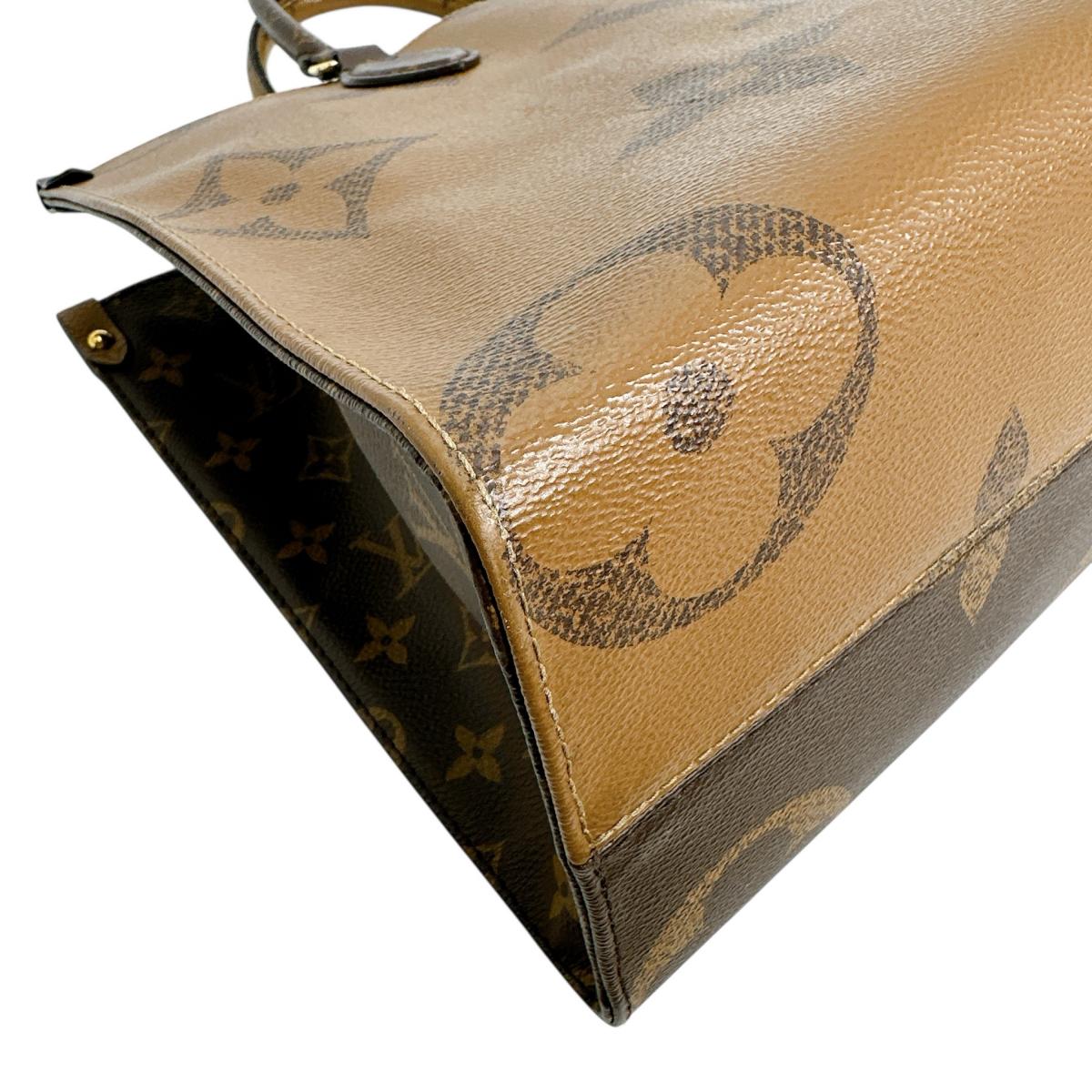 Louis Vuitton Tote Bag M45321 Monogram Canvas Brown Monogram Giant Reverse On The Go Mm