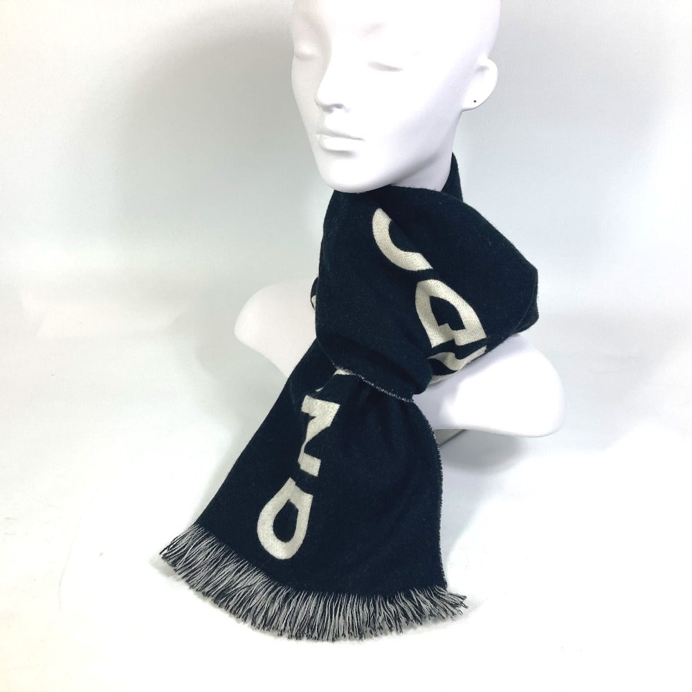 Burberry Scarf 80085081 Wool Black Fringe Scarf Mens