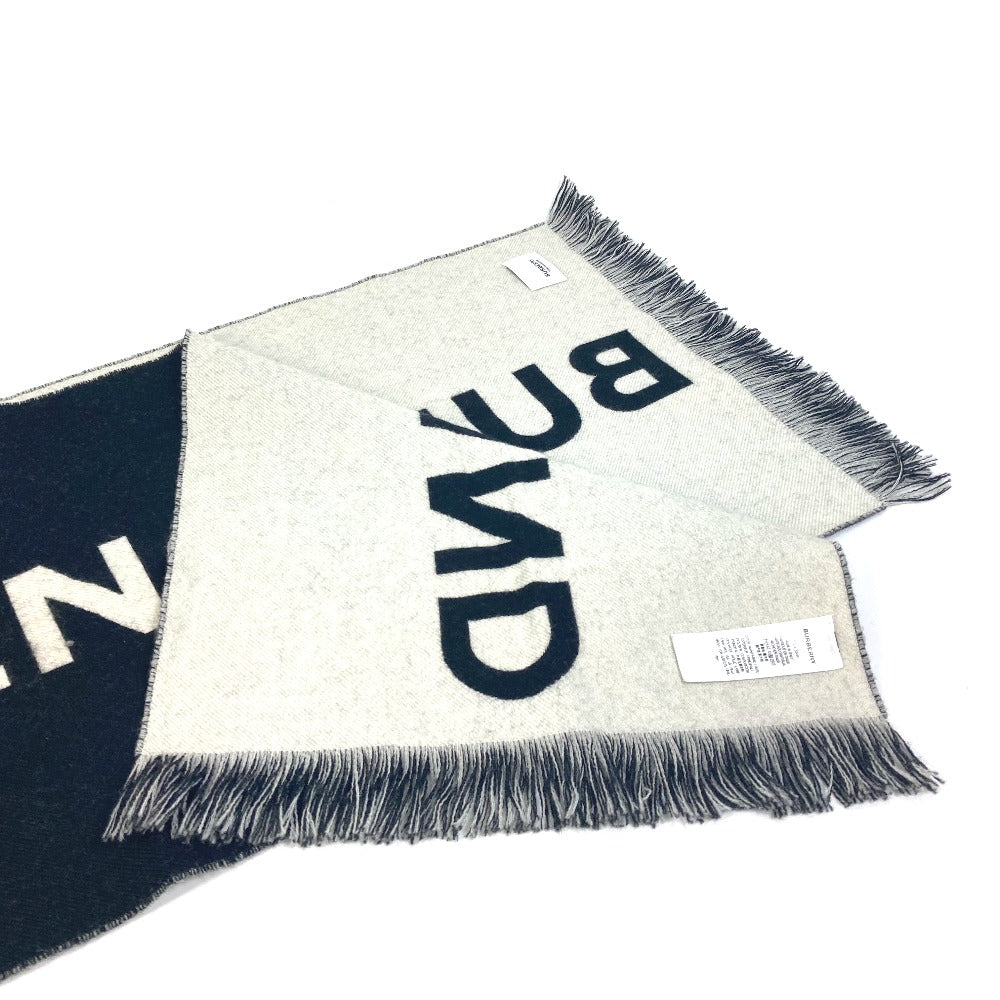 Burberry Scarf 80085081 Wool Black Fringe Scarf Mens