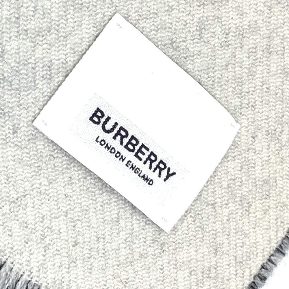 Burberry Scarf 80085081 Wool Black Fringe Scarf Mens
