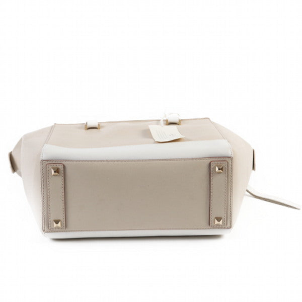 Kate Spade Handbag Leather Beige X White Unused Item Women