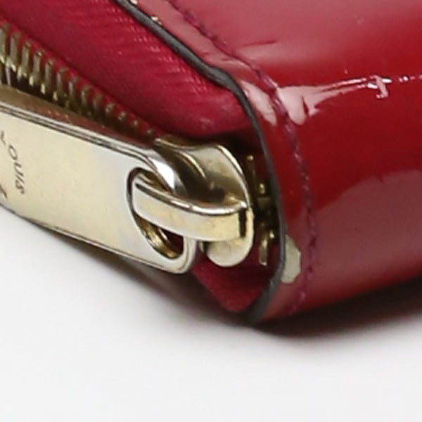 Louis Vuitton Long Wallet Purse M61379 Monogram Vernis Magenta Zip Around Vernis Zippy Wallet Women