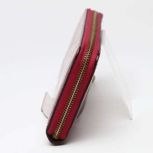 Louis Vuitton Long Wallet Purse M61379 Monogram Vernis Magenta Zip Around Vernis Zippy Wallet Women