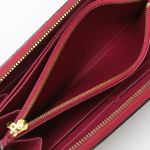 Louis Vuitton Long Wallet Purse M61379 Monogram Vernis Magenta Zip Around Vernis Zippy Wallet Women