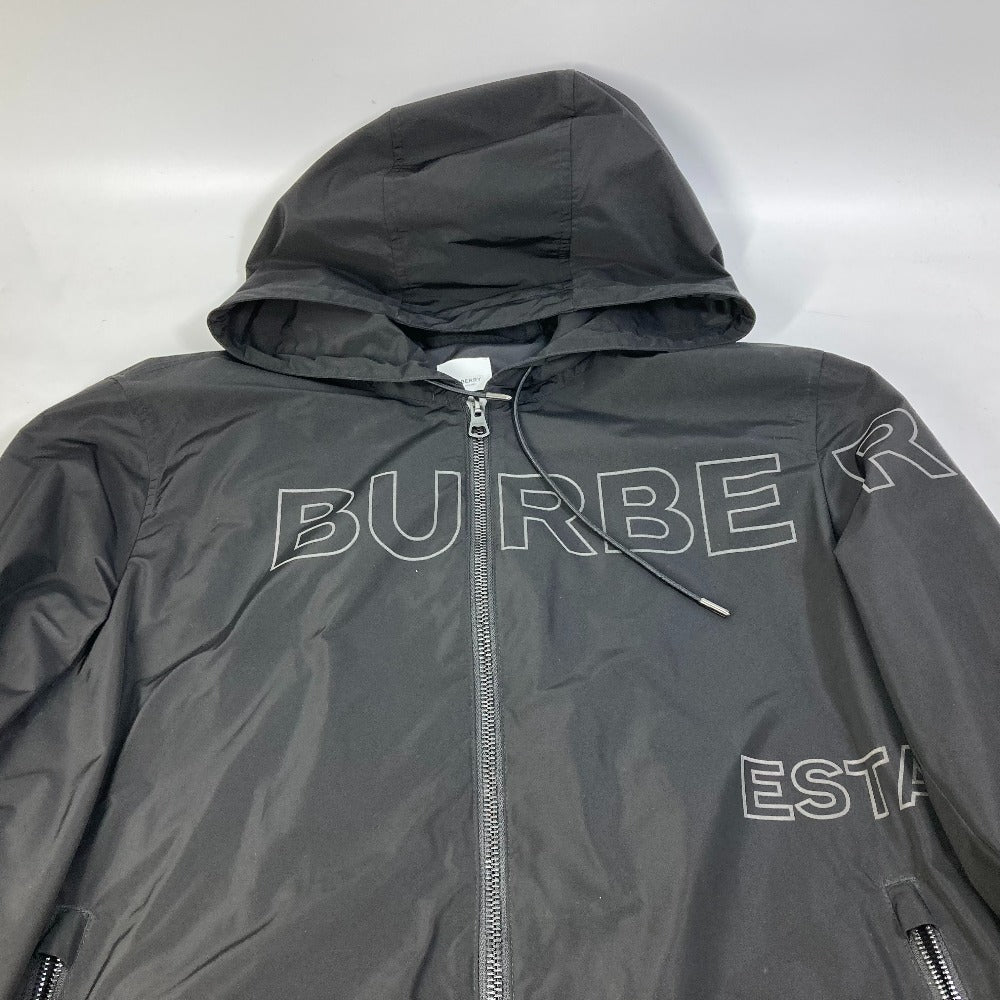 Burberry Jacket Nylon Black Outer Apparel Long Sleeve Tops Check Inside Hoodie Logo Mens K
