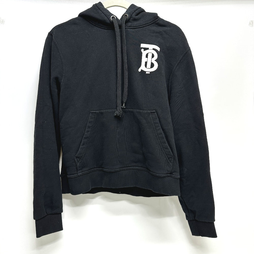 Burberry Hoodie 8024352 Cotton Black Hood Long Sleeve Landon Tb Hoodie Logo Women R