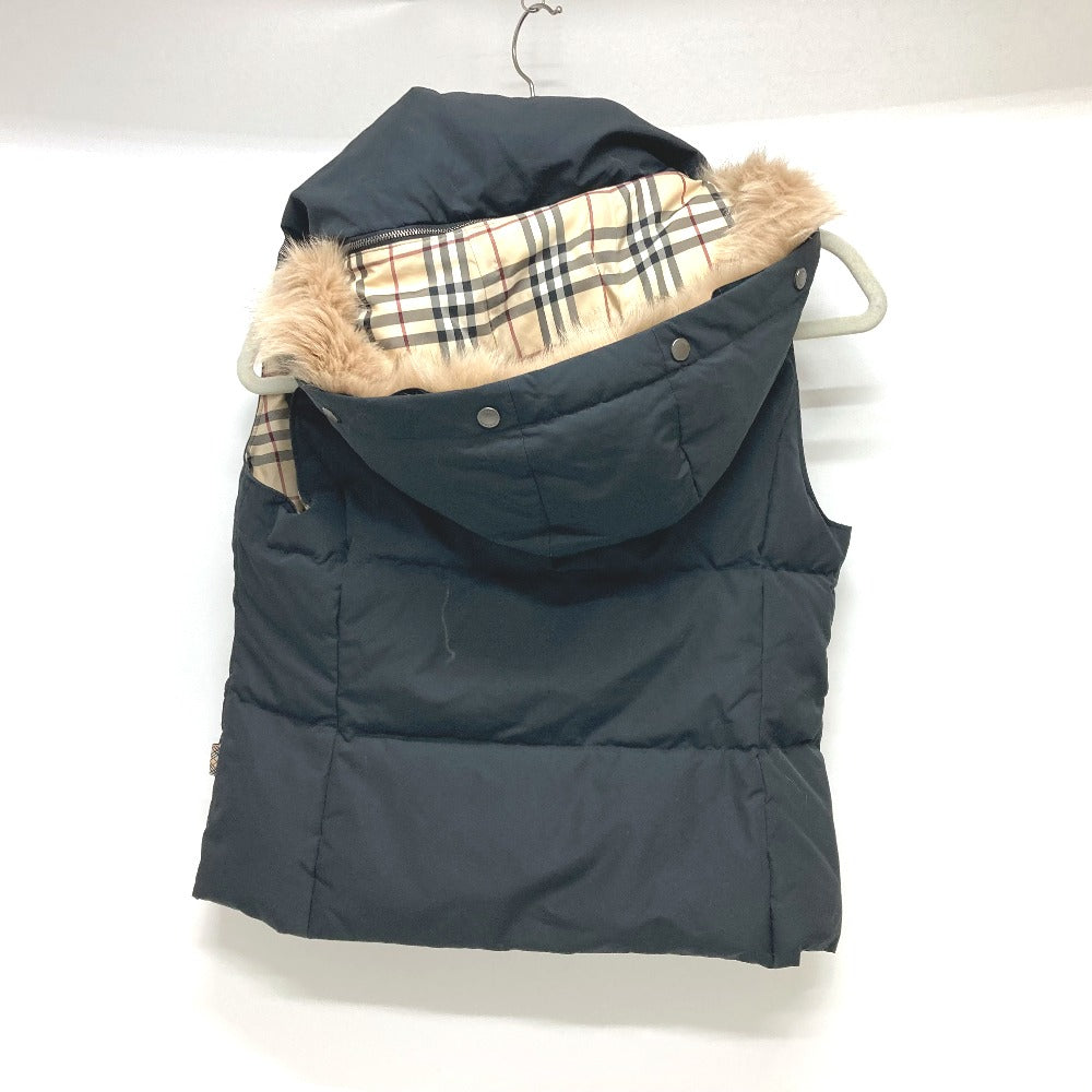 Burberry Down Vest Nylon Black London Women 40