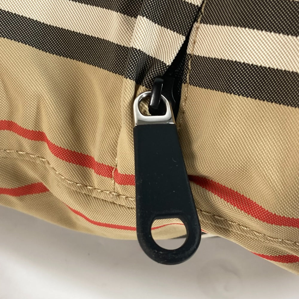 Burberry Pouch Nylon Beige Handbag Check Women