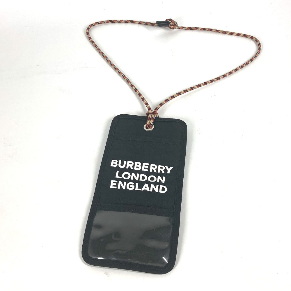 Burberry Pouch Nylon Black Neck With Strap Logo Mens