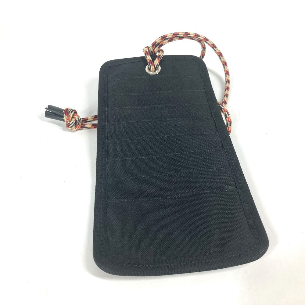 Burberry Pouch Nylon Black Neck With Strap Logo Mens