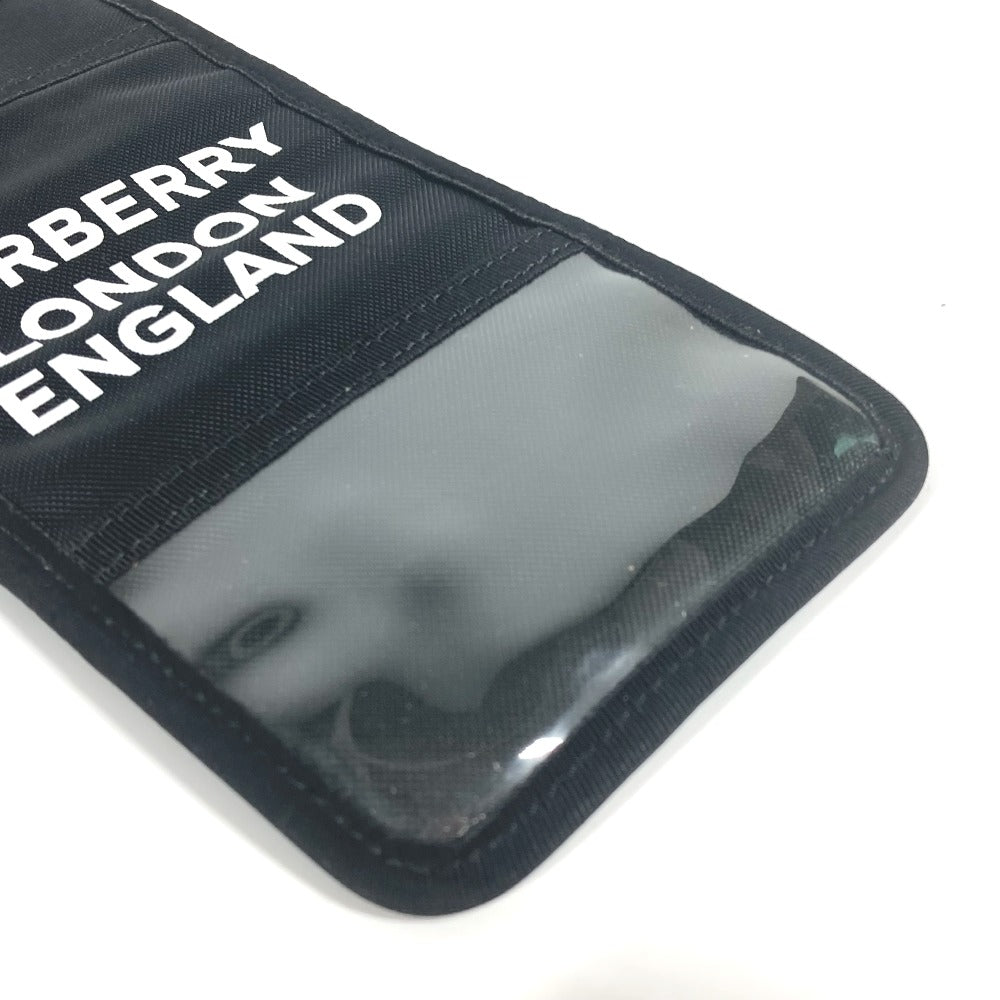 Burberry Pouch Nylon Black Neck With Strap Logo Mens
