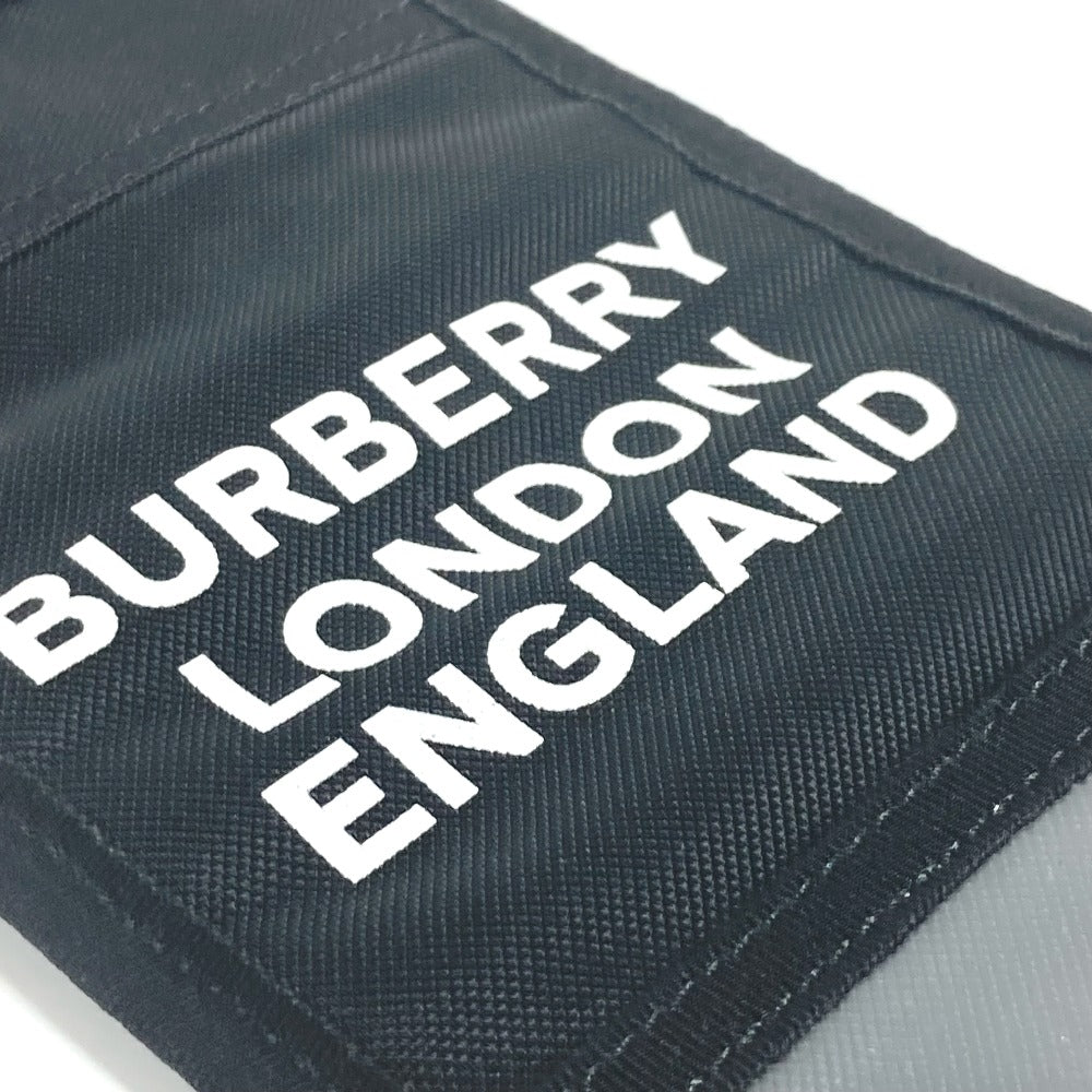 Burberry Pouch Nylon Black Neck With Strap Logo Mens