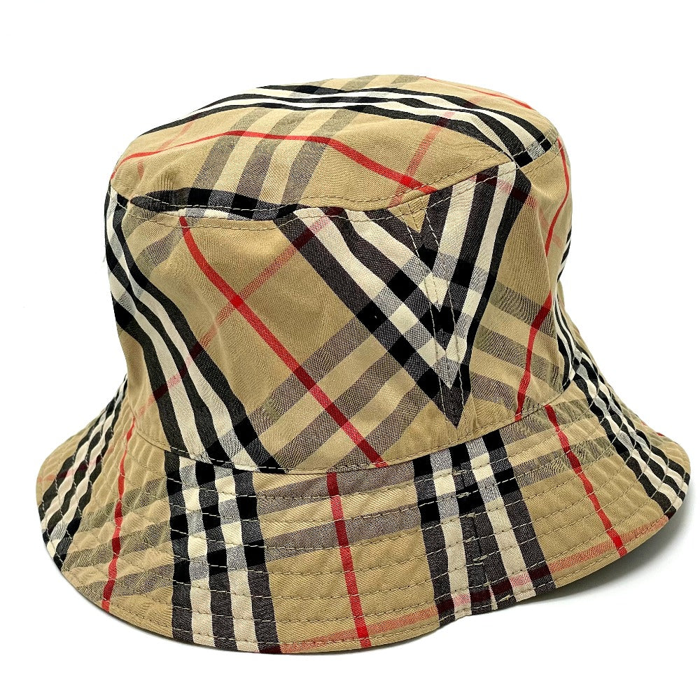 Burberry Hat 8036994 Wool Yellow X Brown Vintage Check Reversible Unisex(Unisex) M